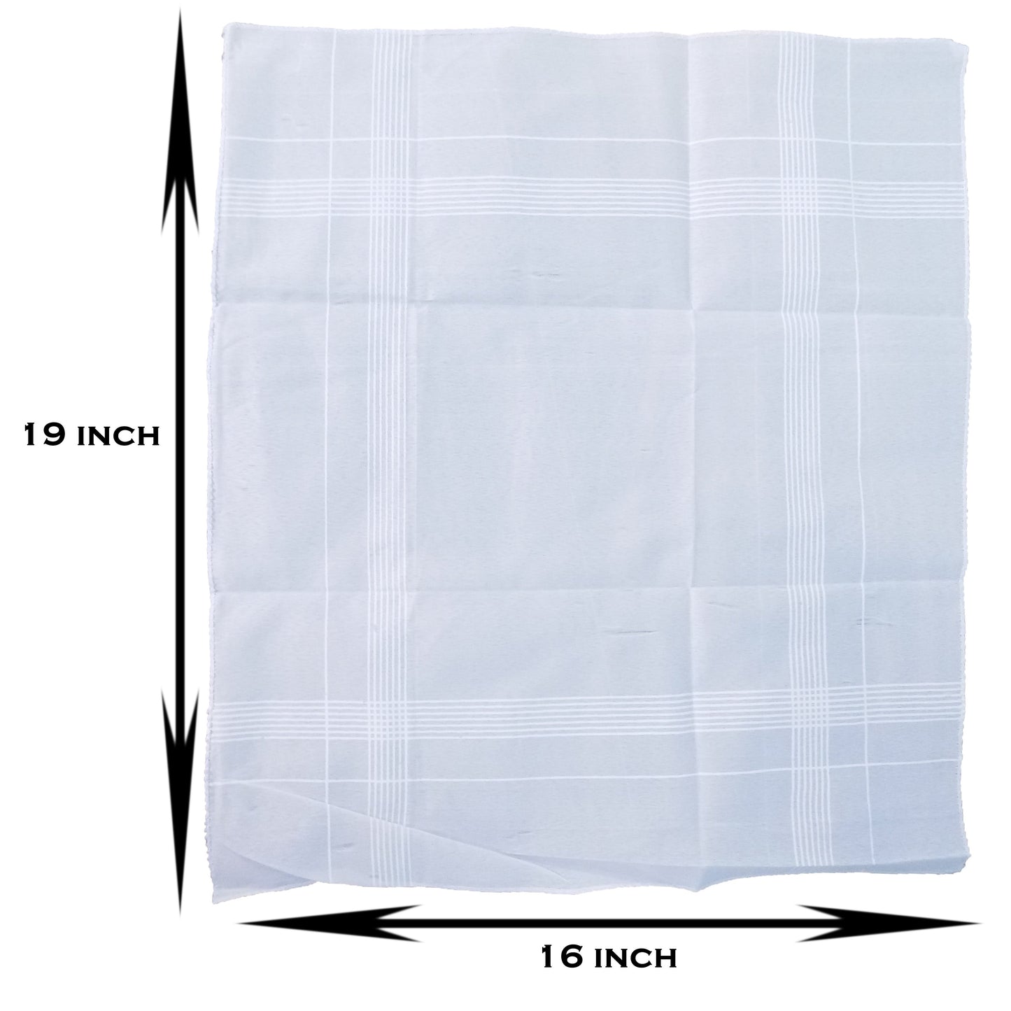 1537 Mens King Size Formal Handkerchiefs For Office Use - Pack Of 12 - Springkart