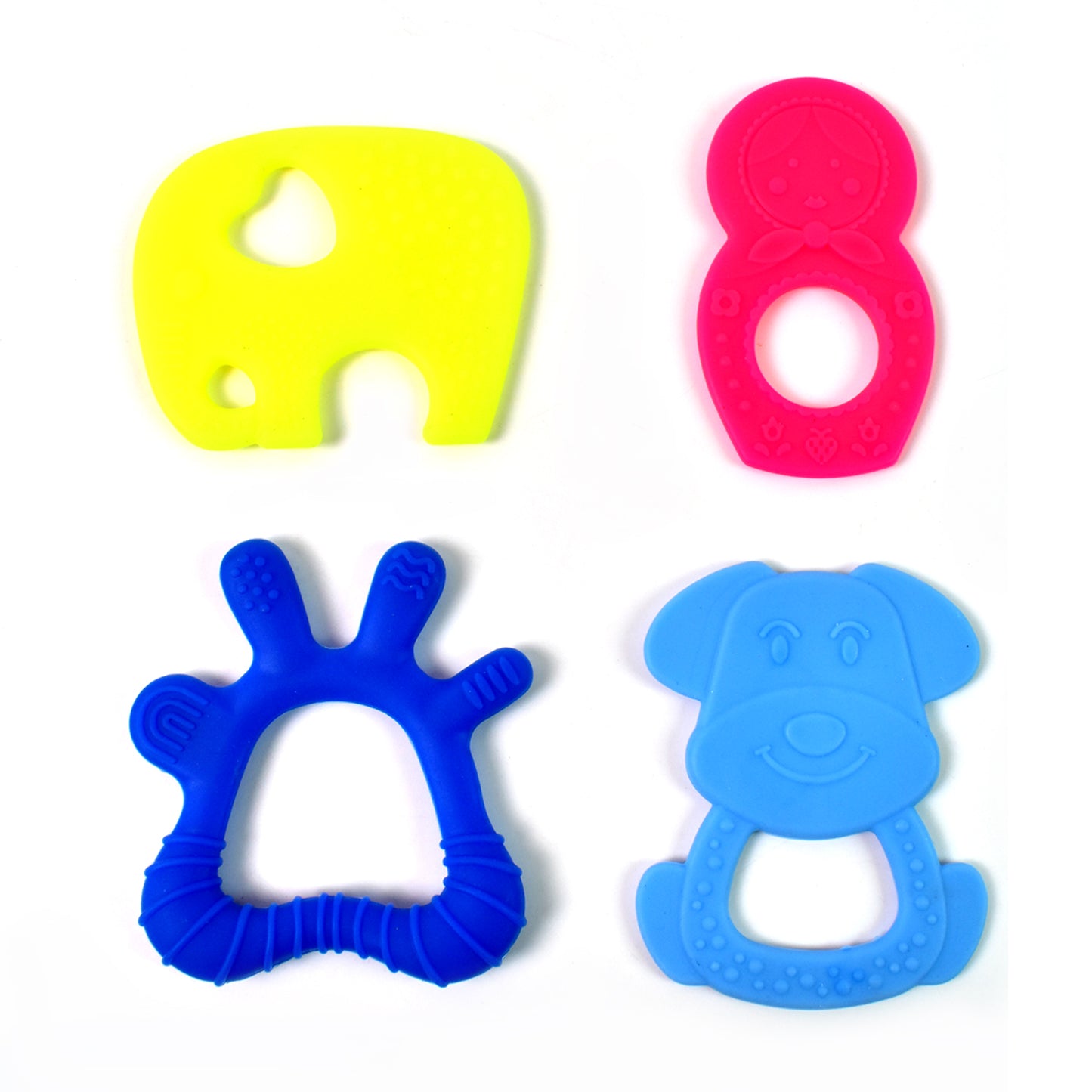 Silicone Baby Teether Pack Of 1 (Mix Design Color) - Springkart