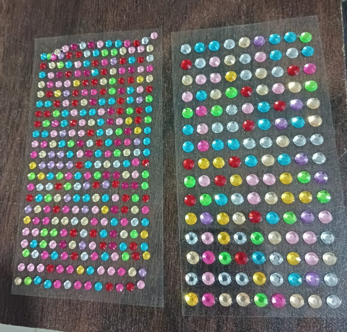 Self Adhesive Multi Size Shaped Shining Stones Crystals Stickers For Art & Craft, Mobile Phone Decoration, Jewelery Making, School Projects, Creative Work - Springkart