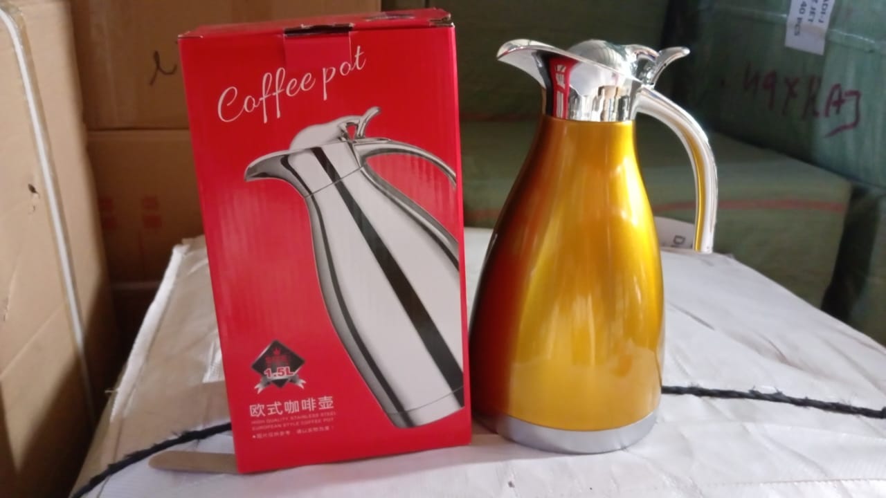 Vacuum Insulated Kettle Jug, Vacuum Insulated Thermos Kettle Jug Insulated Vacuum Flask, Vacuum Kettle Jug Stainless Steel For Milk ,Tea ,Beverage Home Office Travel Coffee (1.5 Ltr / 1Pc) - Springkart