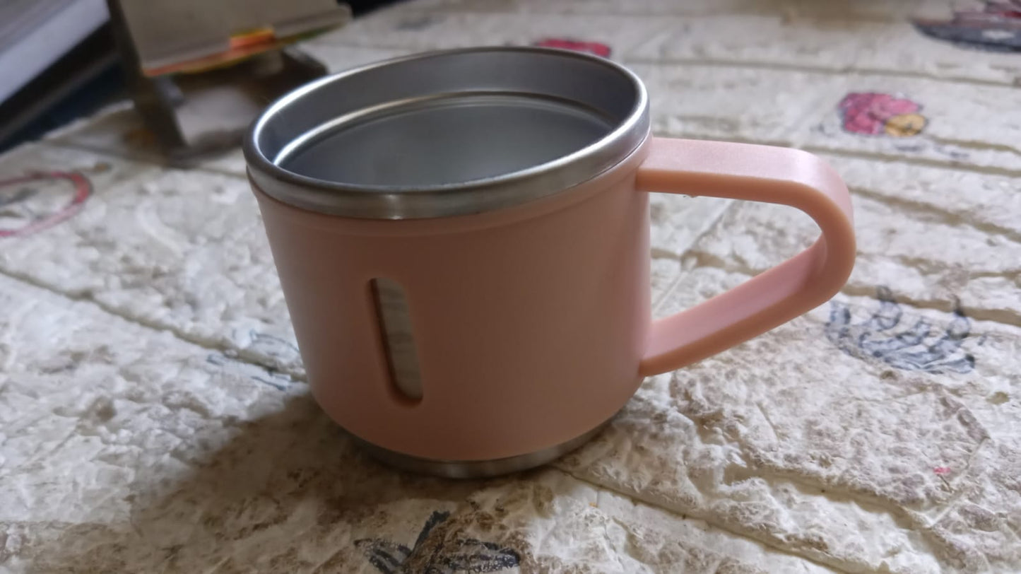 Stainless Steel Vacuum Coffee / Tea Cup, Tea Mug Hot Insulated Double Wall Stainless Steel, Coffee, and Milk Cup with Handle Easy To Carry: Coffee Cup (1 Pc) - Springkart