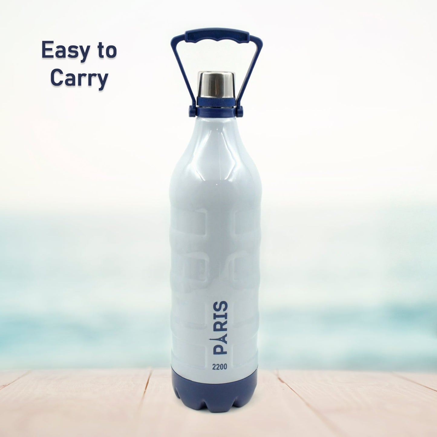 Insulated Water Bottle (2200ml): Leakproof, BPA-Free, Handle & Strap (Sports) - Springkart