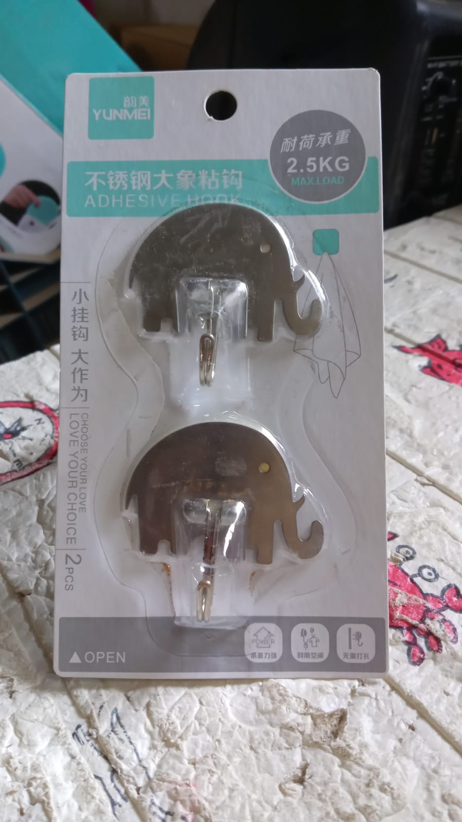 Strong Self-Adhesive Hooks (2 Pc): Heavy Duty, Waterproof, All-Purpose - Springkart