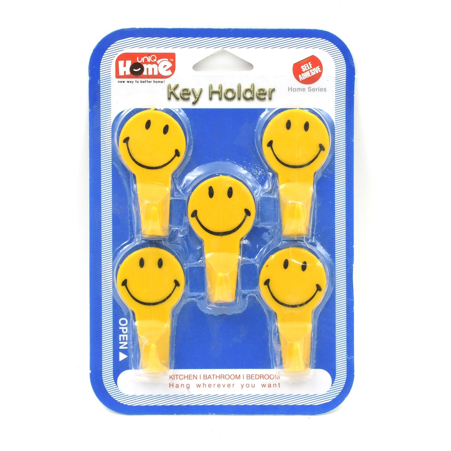 5 PC ADHESIVE HOOK FOR HOLDING STUFFS,KEY AND OTHER ITEMS - Springkart
