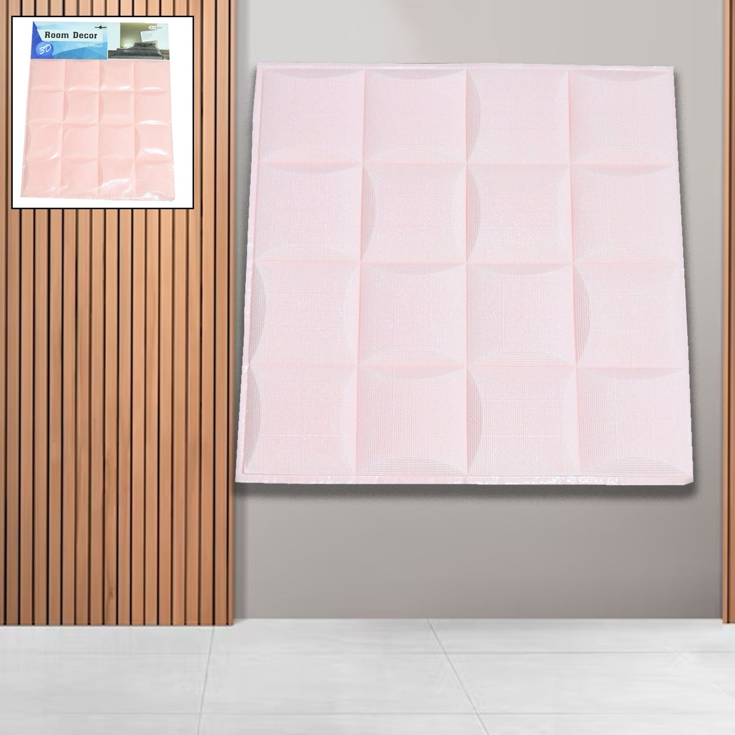 3D Adhesive wallpaper for living room. Room Wall Paper Home Decor Self Adhesive Wallpaper (36x36 Cm / 1 pc) - Springkart