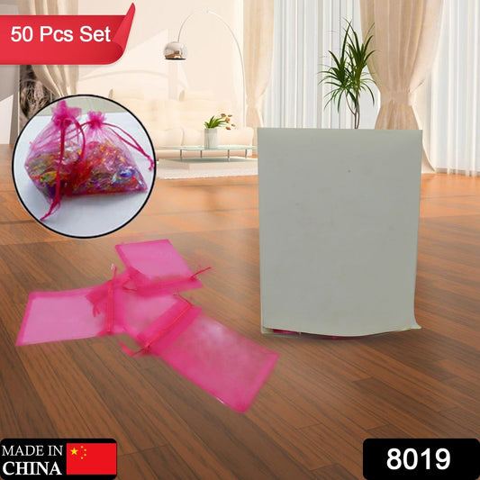 Organza Gift Bags Small Mesh Bags Drawstring Gift Bags Christmas Drawstring Organza Gift Bags, Wedding Party Festival Gift Bags (50 Pcs Set) - Springkart
