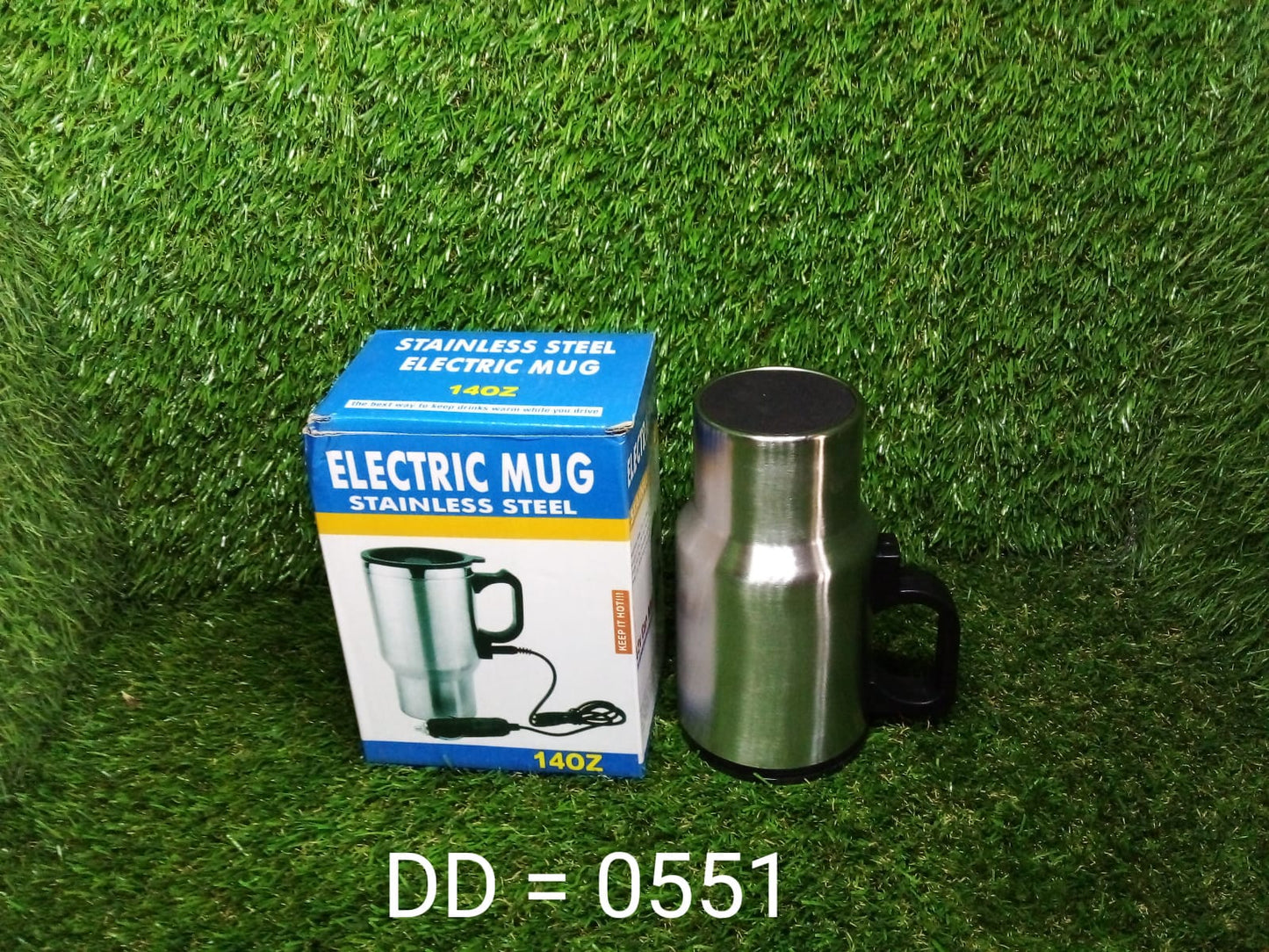 12V Car Charging Electric Kettle Mug (Silver) - Springkart