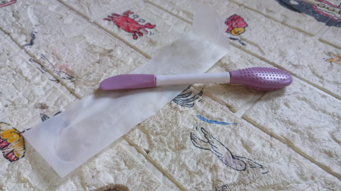 Double-headed Silicone Mask Brush Face Cleansing and Applying Mud Mask Beauty Salon Special Brush Smear Tool Facial Scrub Silicone Wash Scrubber Face Tools (1 Pc) - Springkart