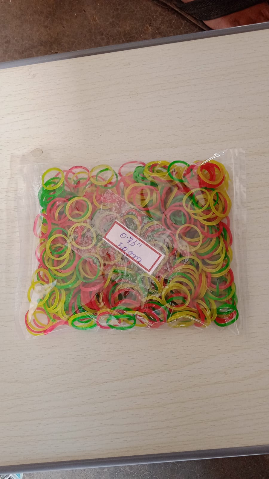 Rubber Band For Office/Home and Kitchen Accessories Item Products, Elastic Rubber Bands, Flexible Reusable Nylon Elastic Unbreakable, For Stationery, School Multicolor (0.75 Inch, 50 GM) - Springkart