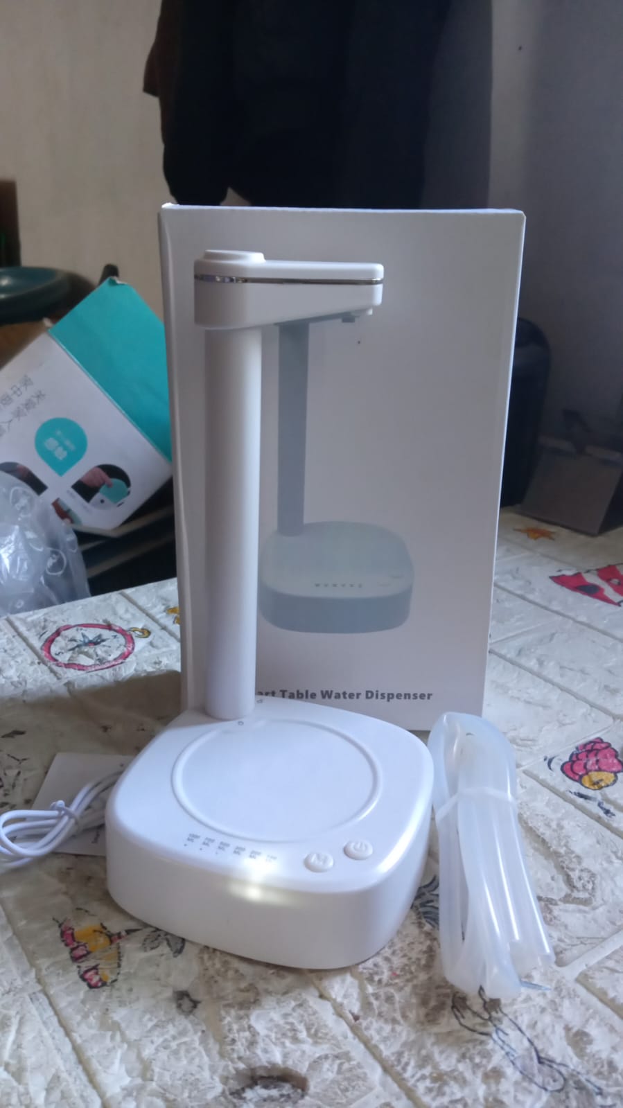 USB Charging, Desktop Water Bottle Dispenser, Intelligent Desktop Water Pump With Small Pipe, One Button Operation, Smart Table Bedside Water Dispenser, Desk Water Dispenser for Home, Office, Outdoor, Camping - Springkart