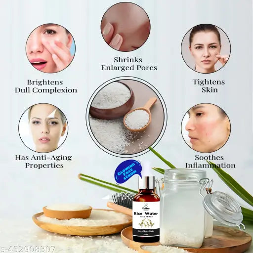 Rice Water Facewash , Face Cream & Face Serum For Glowing & Whitening,Anti Ageing - Springkart