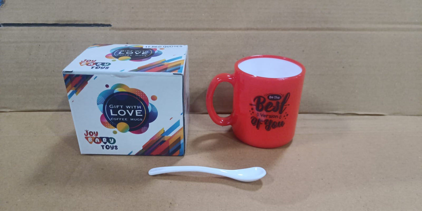 Coffee Mug With Spoon and box packing, Design Coffee Mug Used for Drinking and Taking Coffees and Some Other Beverages in All Kinds of Places - Springkart