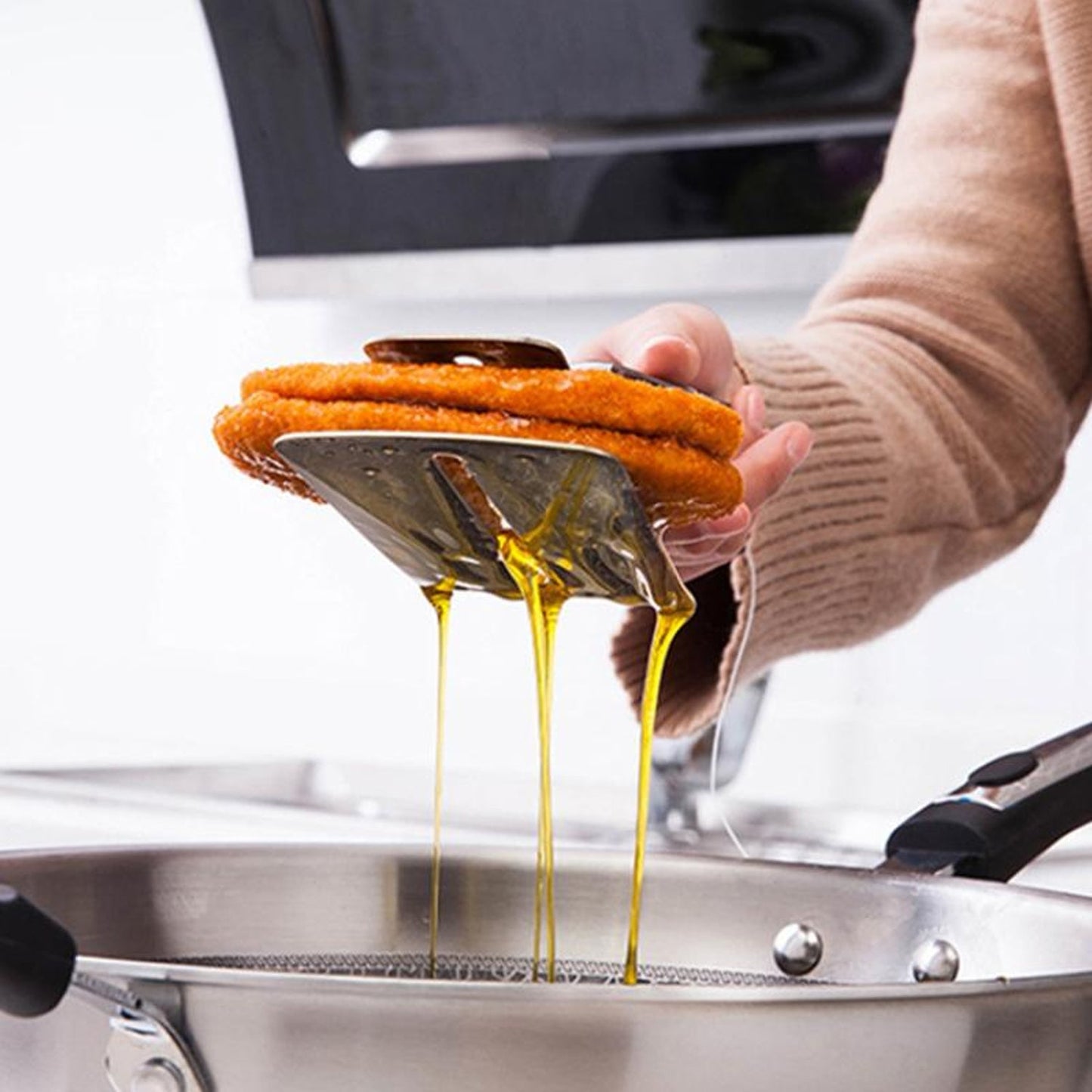 MULTIFUNCTION COOKING SERVING TURNER FRYING FOOD TONG. STAINLESS STEEL STEAK CLIP CLAMP BBQ KITCHEN TONG. - Springkart