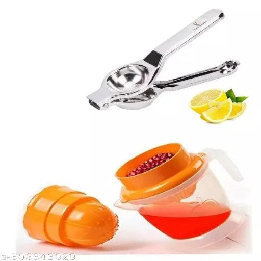Buy 1 Get 1 Free Lemon squeezer and ORANGE Colour juicer combo offer Best deal - Springkart