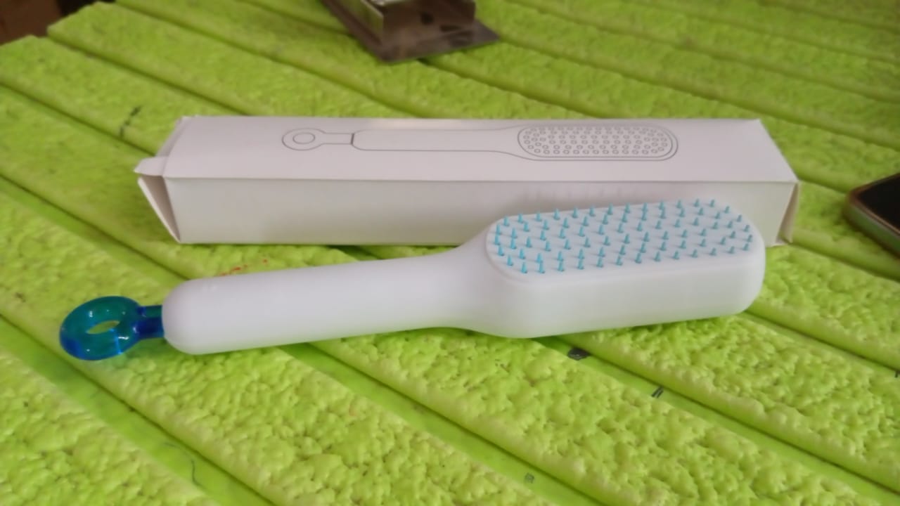 Self-Cleaning Hairbrush, Massage Comb (1 Pc / With Box) - Springkart