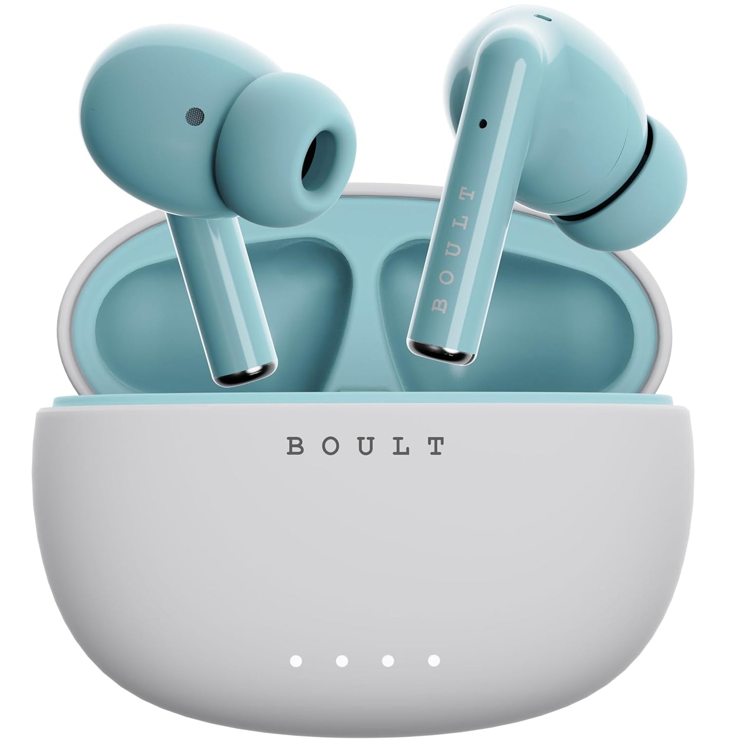 Boult Audio W20 Truly Wireless in Ear Earbuds with 40H Playtime, Zen™ ENC Mic, 45ms Low Latency, 13mm Bass Drivers, Type-C Fast Charging, Made in India, Touch Control, IPX5 ear buds TWS (Glacier Blue) - Springkart