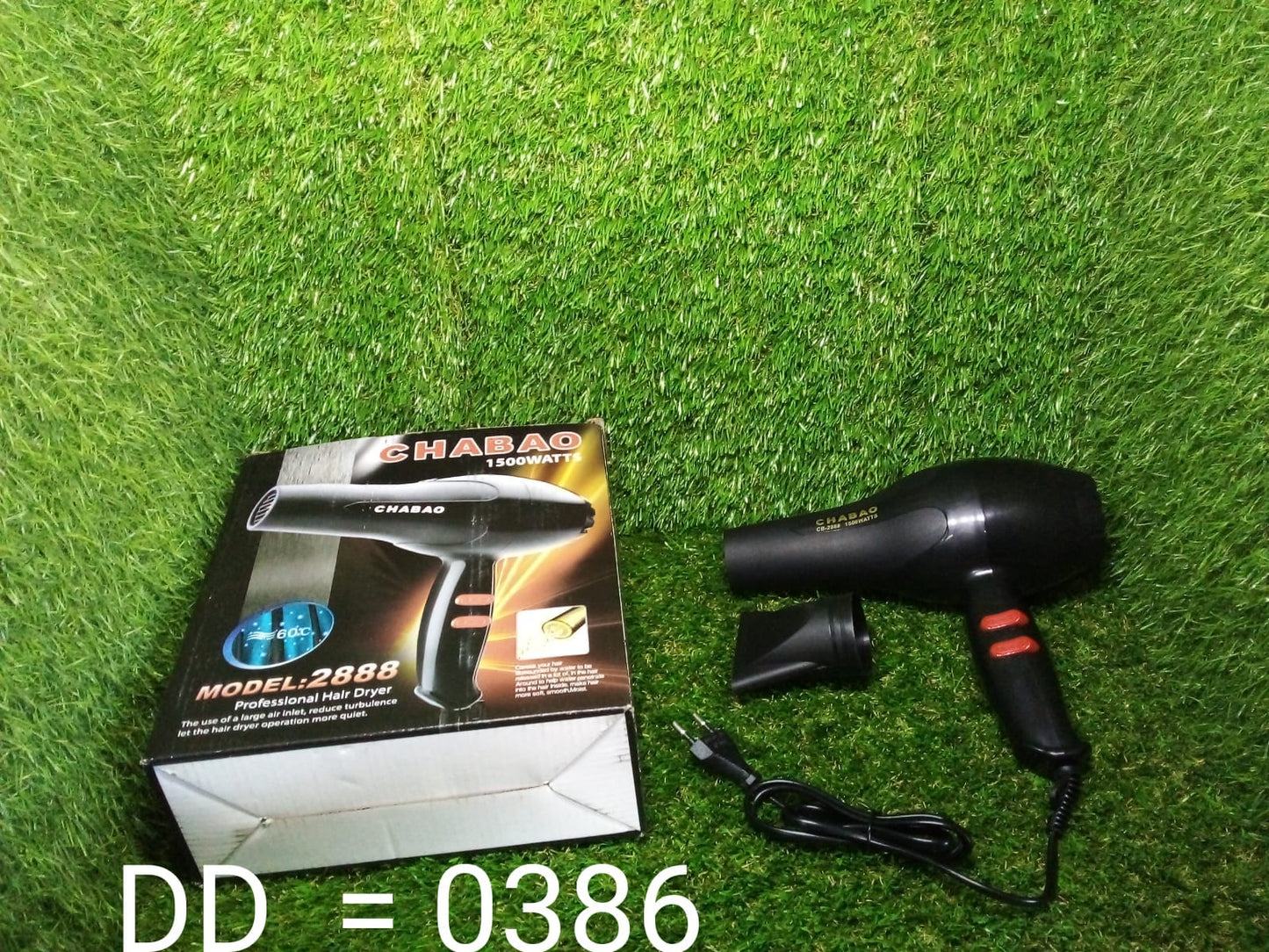 1500 Watts Professional Hair Dryer 2888 (Black) - Springkart