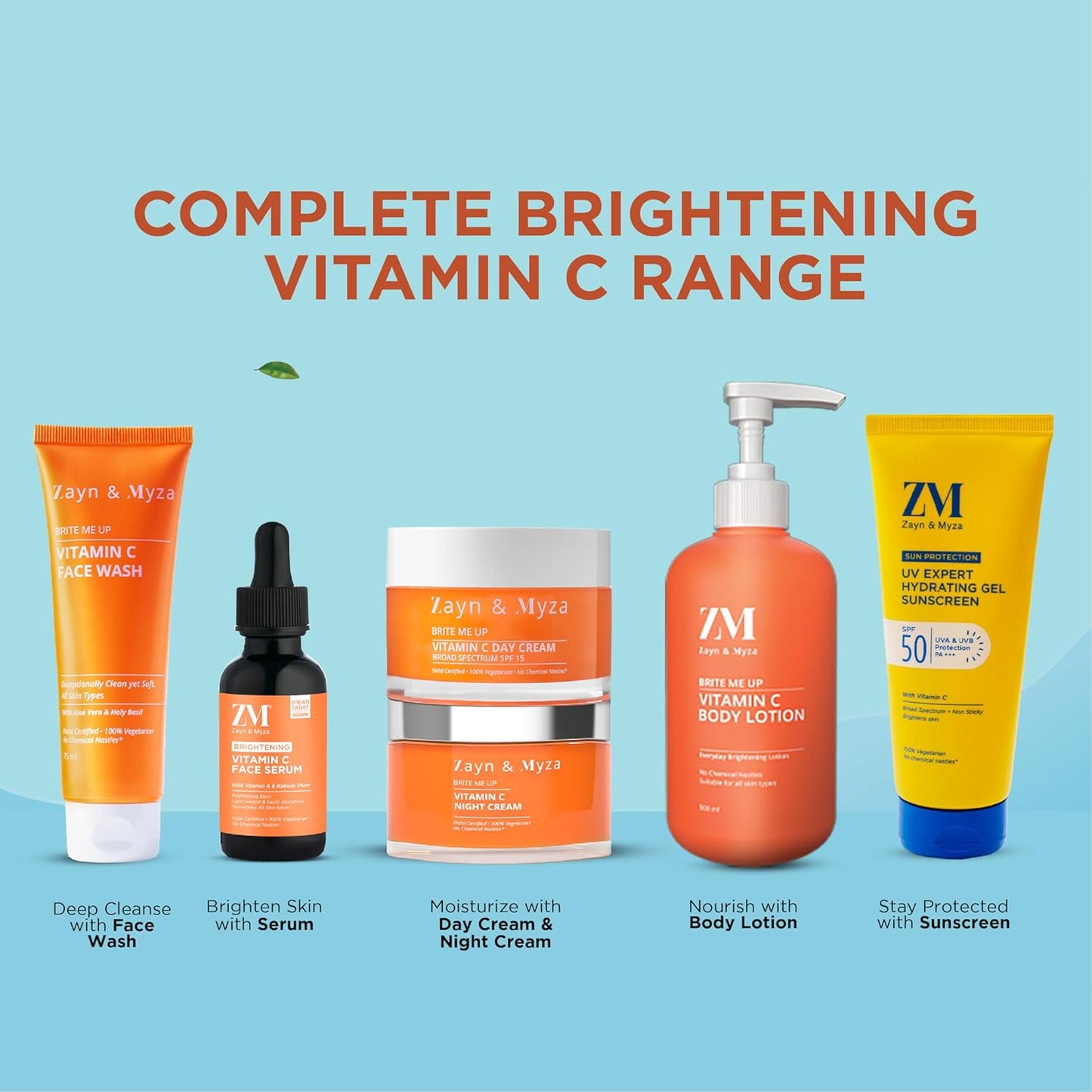 ZM Zayn & Myza Vitamin C Body Lotion, Glow Reviving & Skin Brightening, Shea butter, 500ml