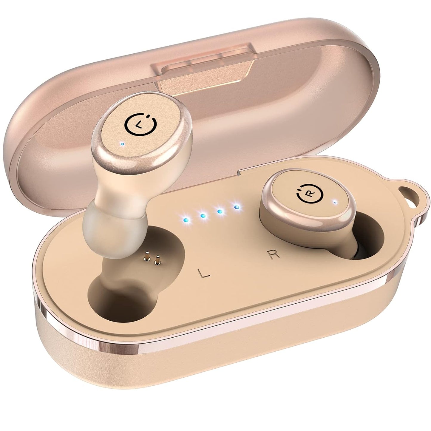 TOZO T10 Bluetooth 5.3 Wireless Earbuds with Wireless Charging Case IPX8 Waterproof Stereo Headphones in Ear Built in Mic Headset Premium Sound with Deep Bass for Sport Khaki - Springkart