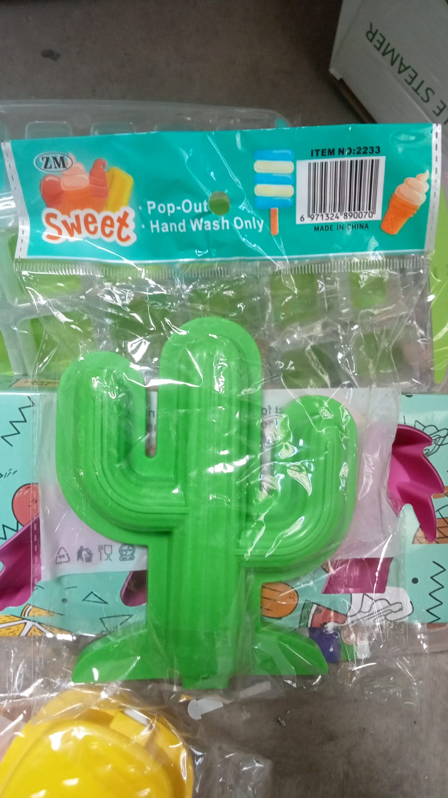 Cactus Shape Popsicle Molds - Durable Silicone Ice Cream Mould, DIY Ice Pop Kitchen Tool - Springkart