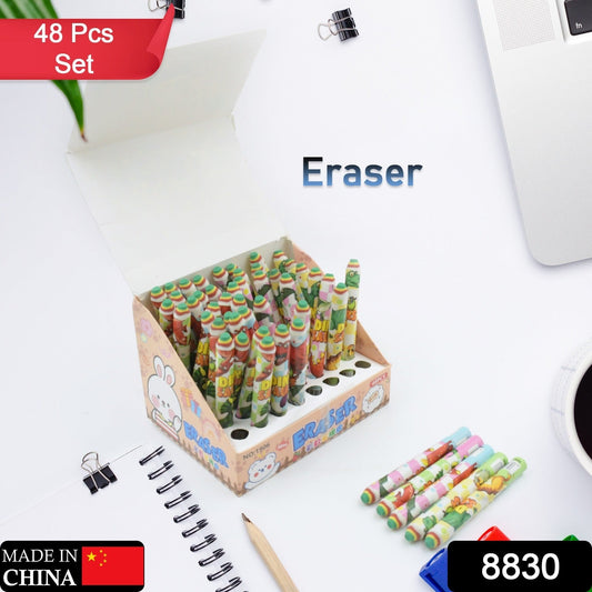 Fancy Erasers for Kids in Different Shapes ā Rainbow Erasers, Stationery Gift for Kids Pencil Shaped Eraser for Children School Kids/Birthday Return Gift for Children (48 Pcs Set) - Springkart
