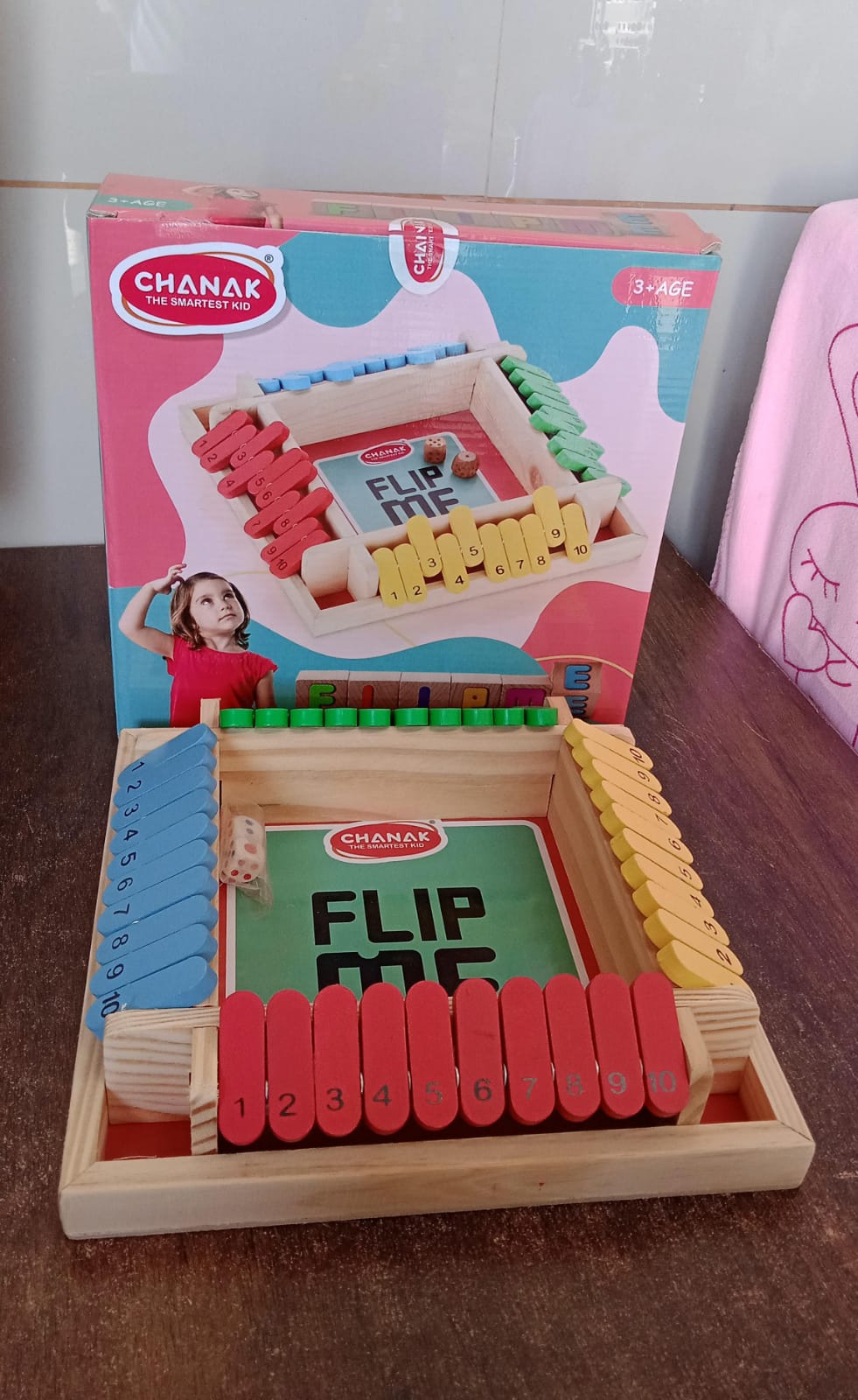 Shut The Box Dice Game, Classic Flip Me Multiplayer Game (1 Set) - Springkart