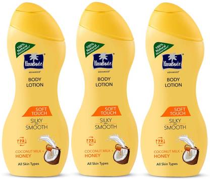 Parachute Advansed Soft Touch Body Lotion, With Pure Coconut Milk, 72h Moisturization 250ml x 3 (750 ml)