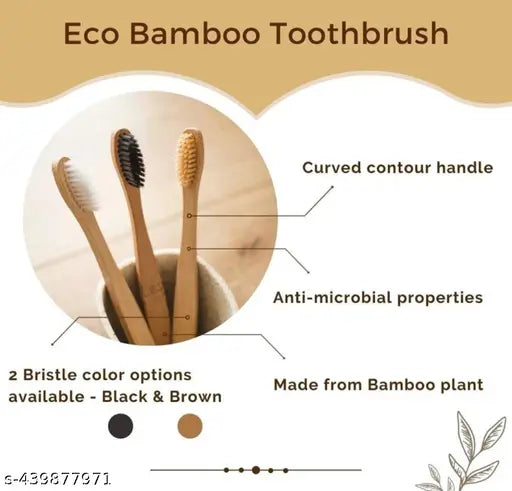 10 pcs pack of bamboo tooth brush