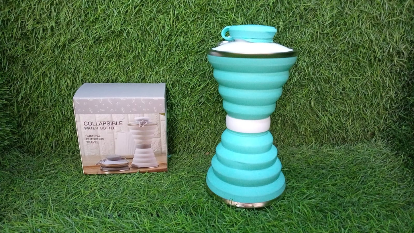 Silicone Traveling Water Bottle BPA Free - Leak Proof Lightweight Collapsible - Small Folding Refillable and Space Saver for Camping Gym Sports Hiking Biking Yoga Outdoor - Springkart