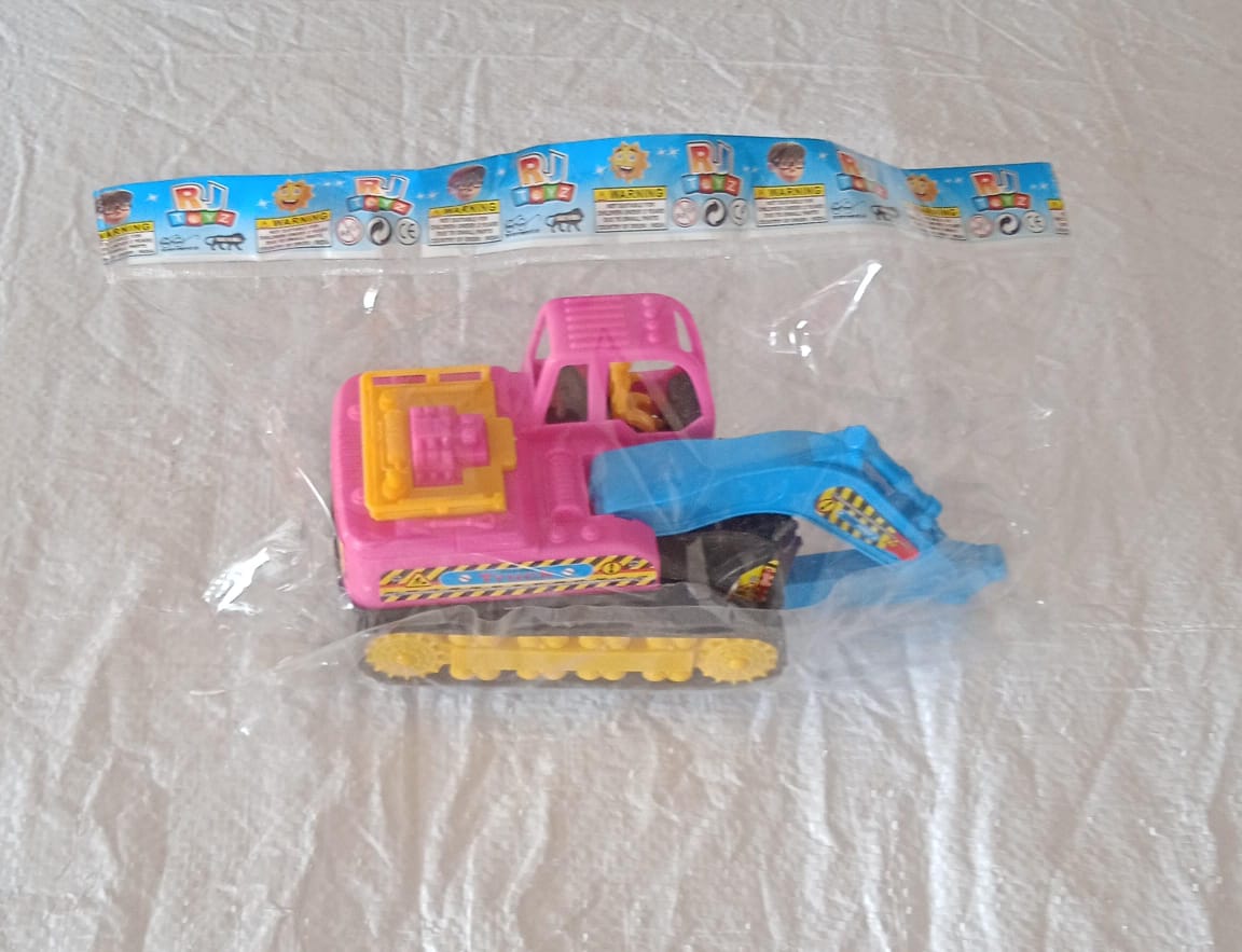 Friction Powered Construction JCB for Kids, Plastic Moving Smooth, Construction Vehicles for Kids | Construction Toy | Pull Back | Toys Mini Construction Series (1 Pc) - Springkart