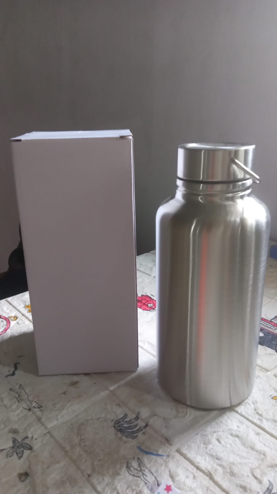 Stainless Steel Water Bottle with Handle (Large): Leak Proof, Hot & Cold, Gym - Springkart