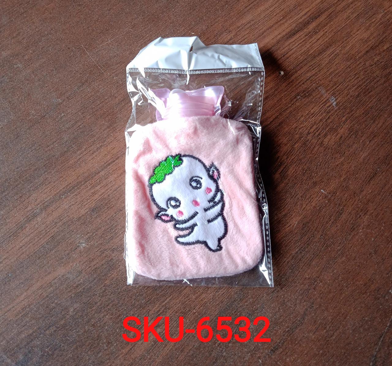 Pink Cartoon Small Hot Water Bag with Cover for Pain Relief - Springkart