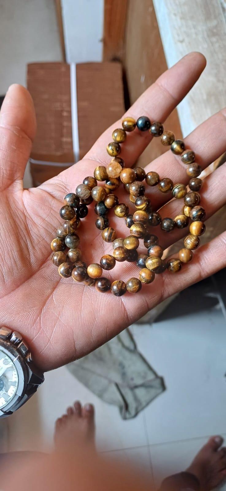 Tiger Eye Yellow Crystal Healing Stone Bracelet - Springkart