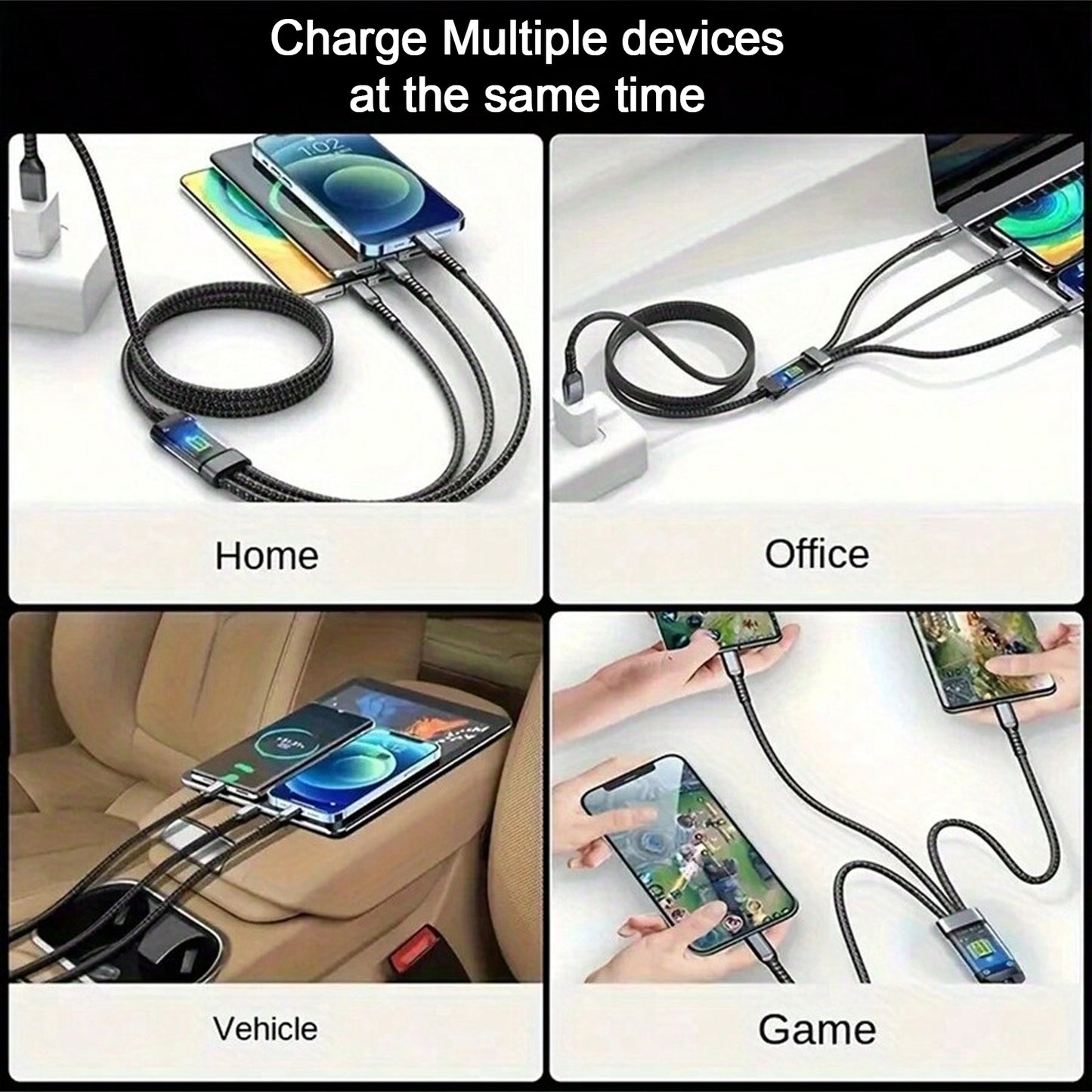 3-in-1 Super Fast Charging Cable 100w - Springkart