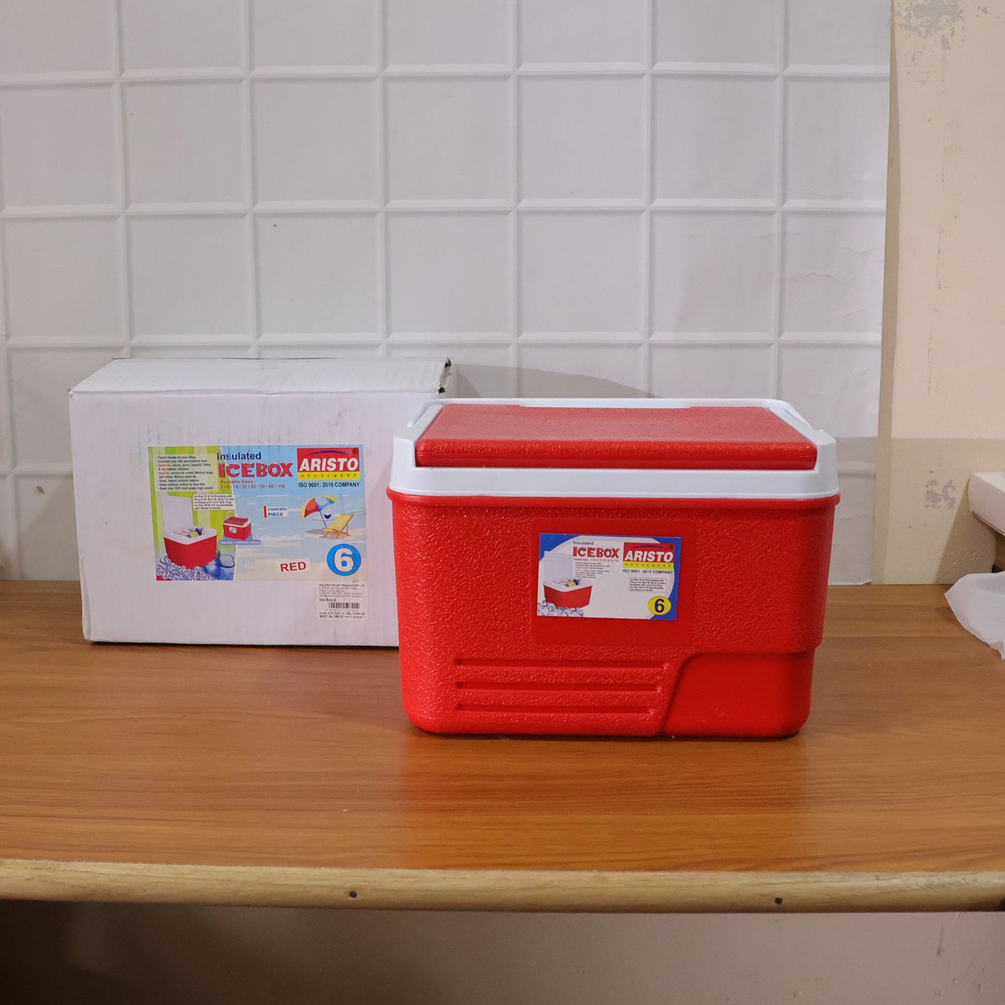 Heavy Duty Insulated Ice Box (1 Pc Red 6ltr)