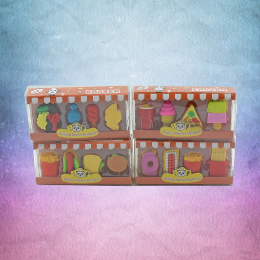 Fun Erasers for Kids! Mix & Match: Food & Drink Erasers (Set of 1) - Springkart