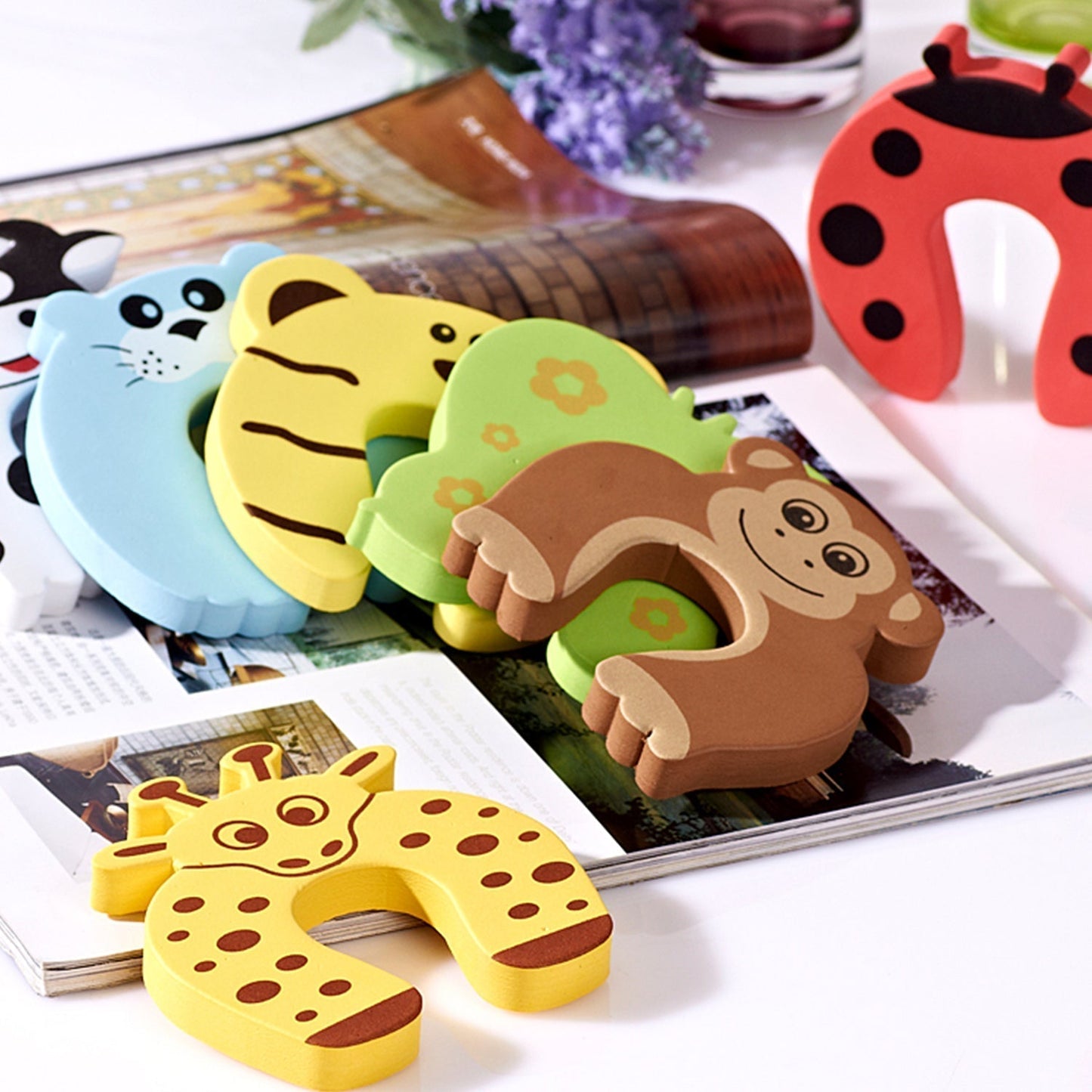 1 Pc Mix Door Stopper used in all kinds of household and official places specially, for controlling motion of doors. - Springkart