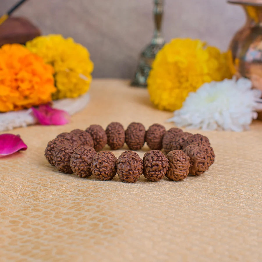 Divya Raksha Combo - Rudraksha karungali Mala with Free 7 Mukhi Rudraksha Bracelet