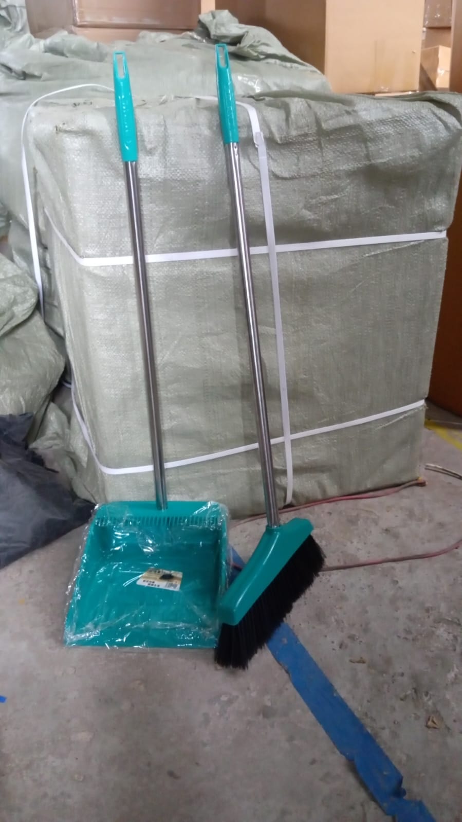 Long Handle Dustpan and Brush 2 Piece Set for Sweeping Cleaning Home Office - Springkart