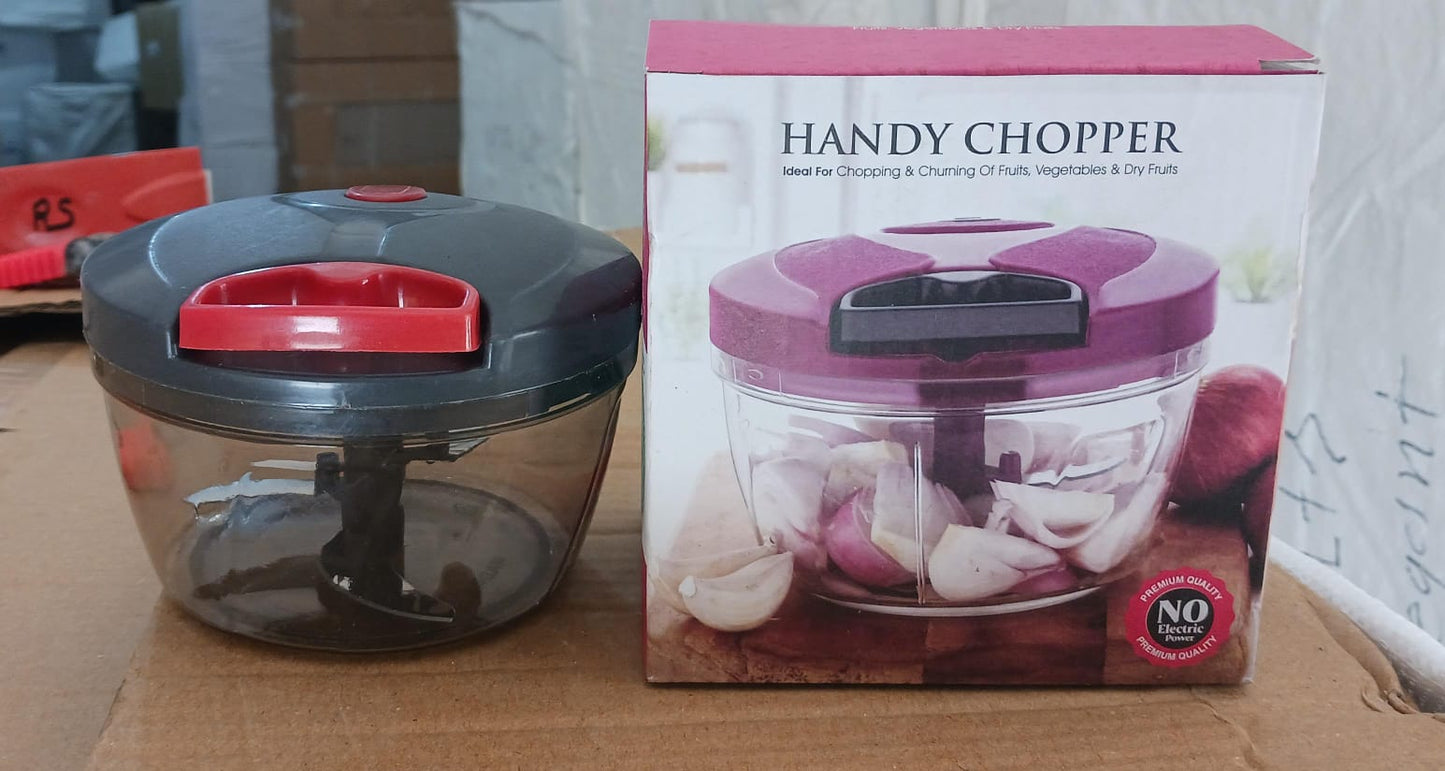 Handy Mini Plastic Vegetable Chopper Cutter, Onion Chopper Vegetables for Kitchen Accessories with 3 Blades - Springkart