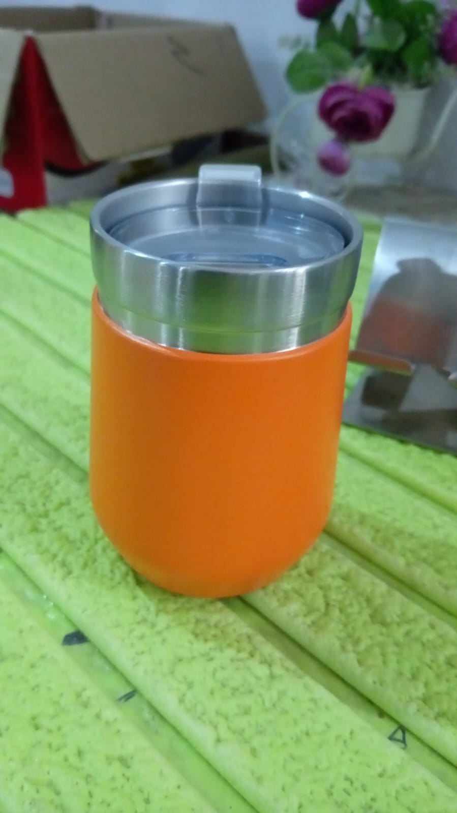Vacuum Insulated Stainless Steel Wine Tumbler Vacuum Mug (300 ML Approx) - Springkart