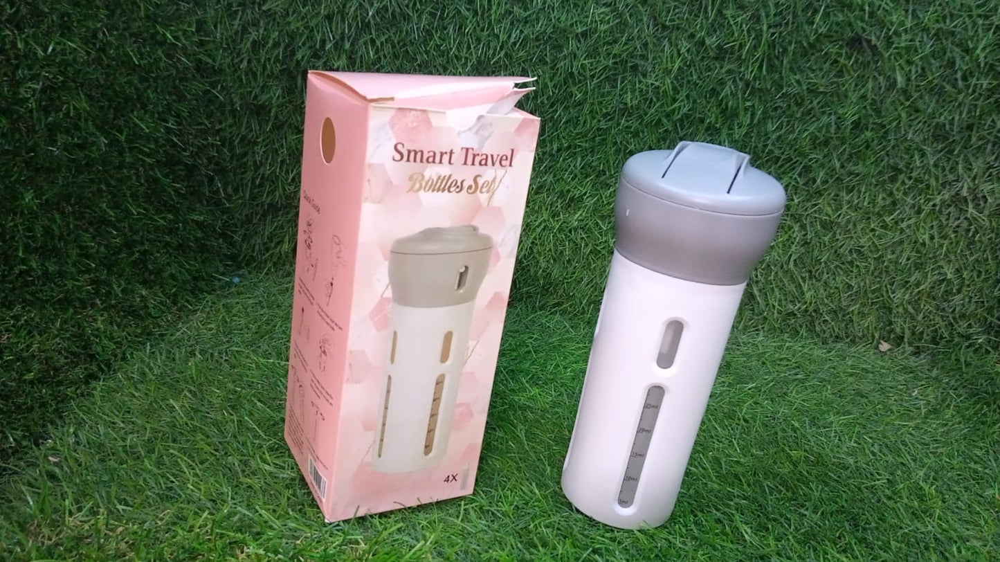 4 in 1 Travel Dispenser Bottle Set Travel Refillable Cosmetic Containers Set - Springkart