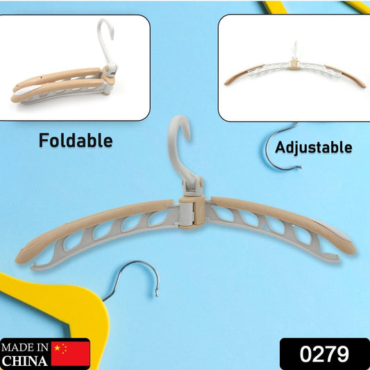 Portable Folding Clothes Hanger (1 Pc): 360° Rotation, Travel, Adjustable - Springkart