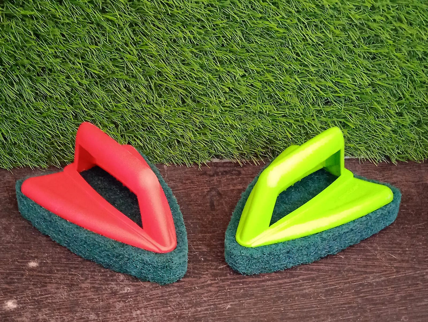 Bathroom Brush with abrasive scrubber for superior tile cleaning - Springkart