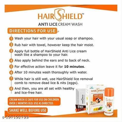 hair shield-anti lice cream wash 30ml (Hair Care/Shampoo) pack of 2 - Springkart
