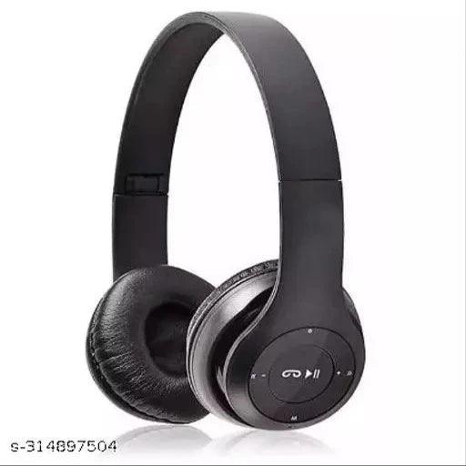 Headphones Wireless Rechargeable Bluetooth Over-Ear Headphones, Foldable Headset with Mic - Springkart