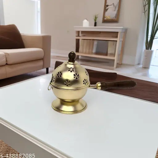 New Gold Handcrafted Metal Incense Holder – Rustic Metal - Springkart