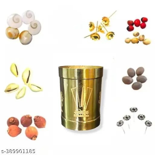 Brass kuncham 3 inchs with kuncham items