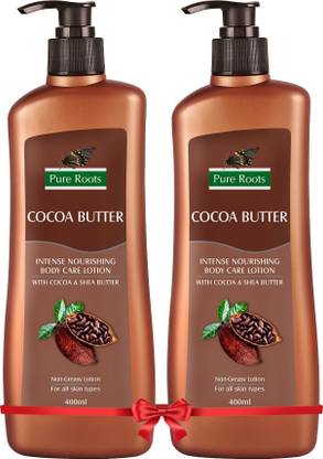 Pure Roots Cocoa Butter Body Care Lotion Pack Of 2 (400ml * 2) (800 ml)