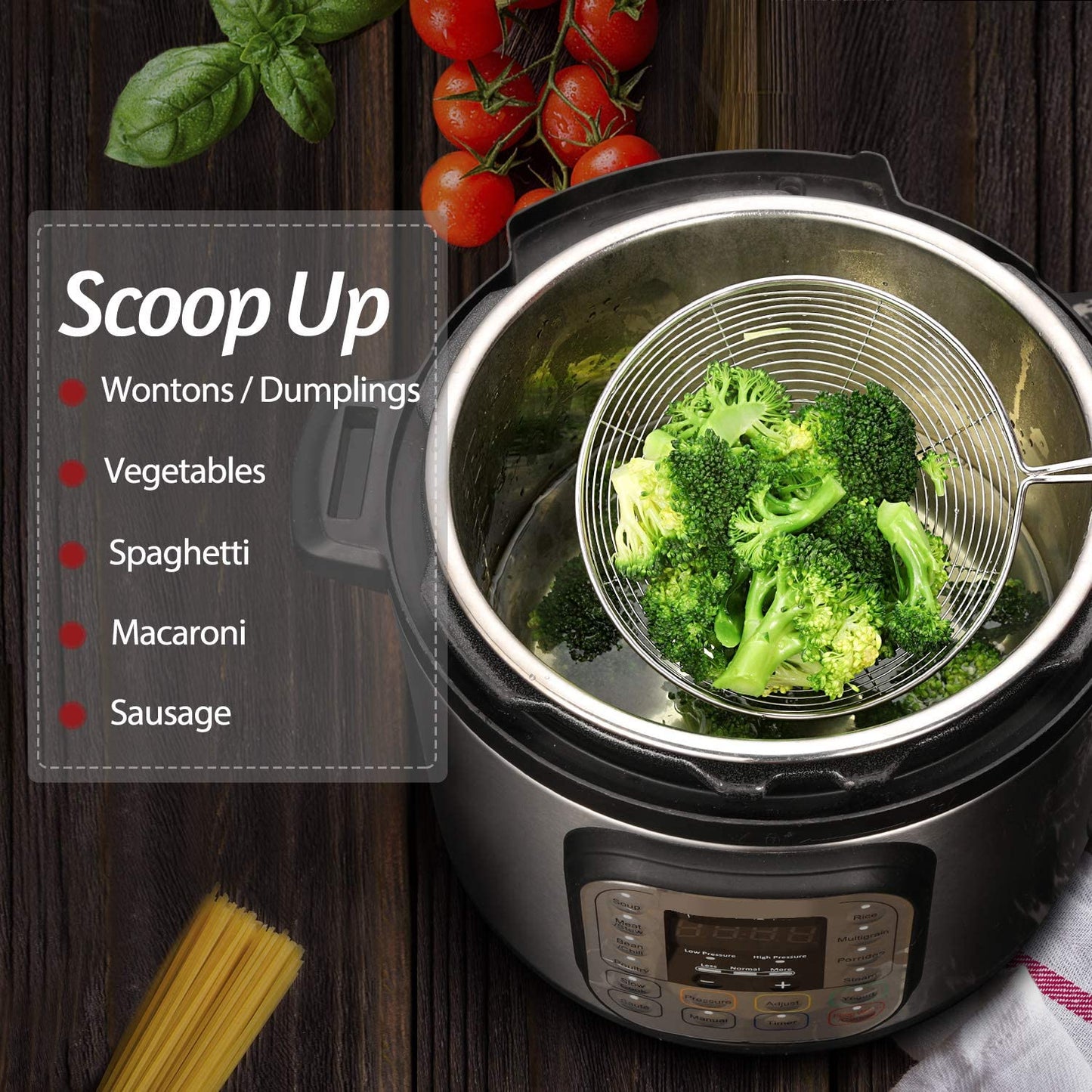 Round Stainless Steel Deep Fry / Mesh Strainer - Springkart
